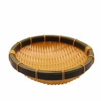 Panier de rangement en PP tissé imitation bambou, fait main, style japonais, qualité alimentaire, imperméable, résistant aux moisissures, facile à nettoyer, double usage, pour fruits