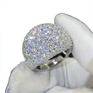 Nouveauté AFAR Jewelry, bijoux fins, argent sterling 925, plaqué or blanc 18 carats, certifié GRA, bague en moissanite pour homme, style hip hop - Product Image 4