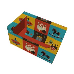 Boîte de papier jouet ondulé avec fenêtre UV Matté finition vernissage impression manipulation affichage emballage - Product Image 6