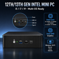 Mini PC 16 Go de RAM MQ12 Intel Core I5-12450H NVMe 4.0 SATA Double Lecteur DP 6x USB AX200 WiFi 6 Windows 11 Linux Ordinateur de Bureau