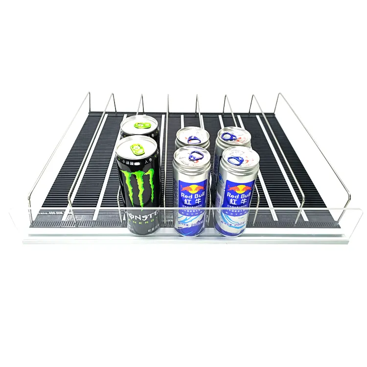 Factory Price Wholesale Auto Feed Beverage Shelf Glides Gravity Feed Plastic Roller Shelf For Supermarket