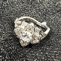 Bijoux fins de luxe Vintage étoile 925 argent 4 trèfle à quatre feuilles VVS Moissanite bague en grappe pour les femmes fiançailles