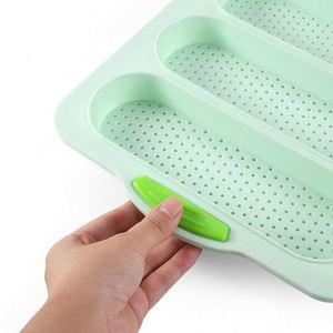 4-Wave Nonstick Silicone Loaf Bake Mold Food Grade Oven Toaster Pan for French Bread Baguette Soap Making - Product Image 6