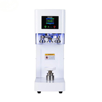 Machine de scellage semi-automatique pour bouteilles rondes en PET et canettes en aluminium pour boissons, thé aux bulles, café, lait, jus de fruits