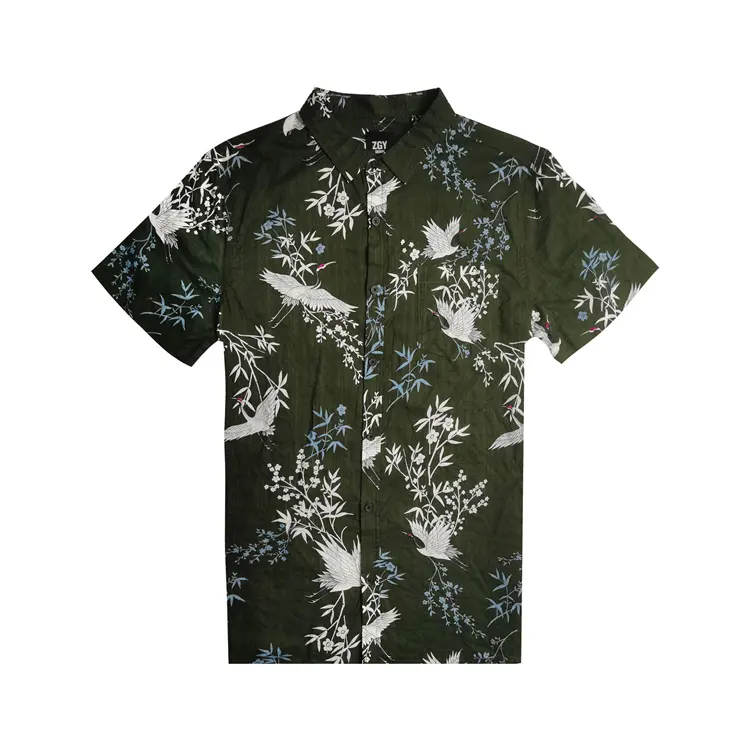 Оптовая продажа, <span class=keywords><strong>рубашка</strong></span> Aloha с индивидуальным рисунком, сделанная на гавайской рубашке