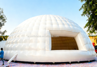 Tente igloo gonflable géante personnalisable avec éclairage LED, dôme imperméable, pompe à air électrique, ballon pour mariages, fêtes, publicité