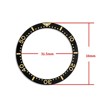 Insert de lunette en céramique plate JGCF 38mm*31.5mm pour montres SKX007 SKX009 – Pièces de rechange