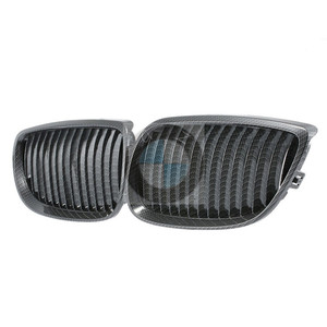 Rejilla delantera de fibra de carbono de una sola línea para BMW E92 E93, pieza de repuesto para parachoques, compatible con la serie 3 Coupé de 2006 a 2009. - Product Image 1