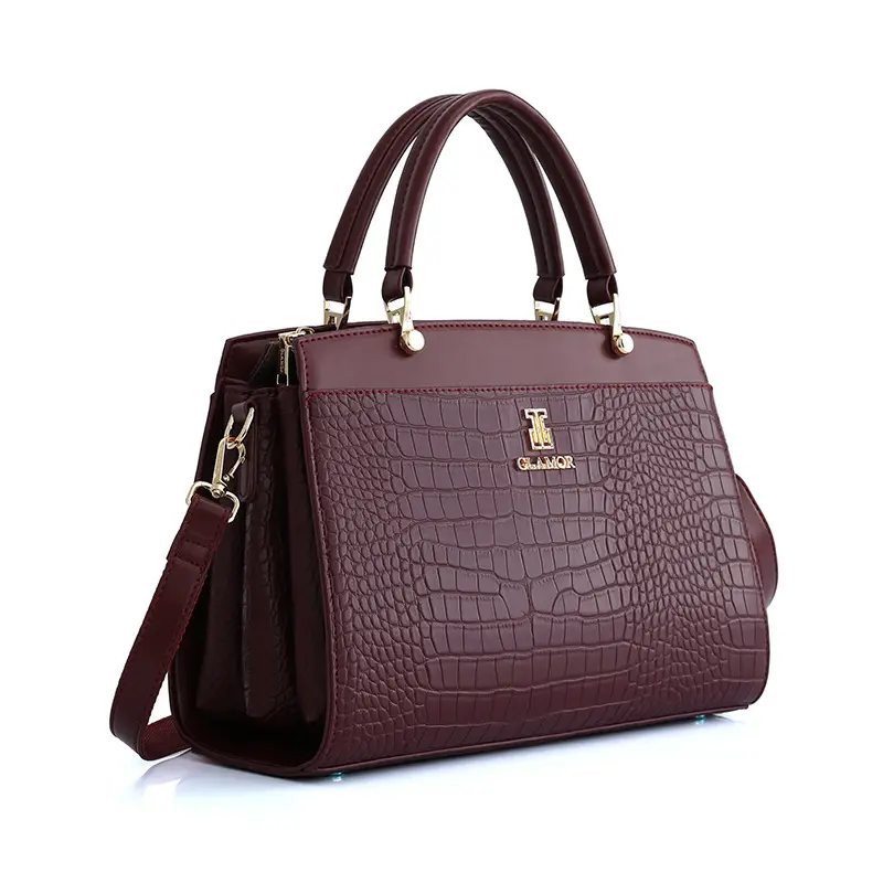 Classic crocodile pattern women handbags shoulder pu leather bag custom tote wholesale ladies hand bags 2022