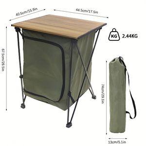 Armoire de camping en alliage d'aluminium, étagère de cuisine extérieure, table de cuisson pliable avec organisateur de rangement - Product Image 4