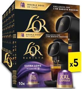 Cápsulas de Café L'OR Espresso BARISTA Double Lungo Profondo XXL de Aluminio (5 X 10 Cápsulas) Intensidad 8 - Product Image 4