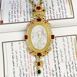 Collar <span class=keywords><strong>de</strong></span> corona <span class=keywords><strong>de</strong></span> deseo <span class=keywords><strong>de</strong></span> joyería cristiana romana chapada en oro con colgante <span class=keywords><strong>de</strong></span> Cruz estilo religioso Cadena <span class=keywords><strong>de</strong></span> cuerda <span class=keywords><strong>de</strong></span> aleación <span class=keywords><strong>de</strong></span> Zinc para oración - Product Image 3