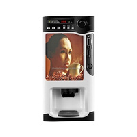 Distributeur automatique de café et de thé multi-options, machine à café instantané à monnayeur