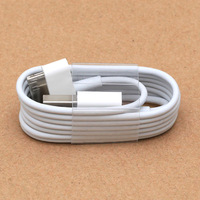 Kabel Data pengisi daya USB 1M 30-Pin, kabel Data pengisian daya USB untuk ponsel 3GS 3G 4 4S dengan pelindung kepang dalam dan USB-A untuk ponsel