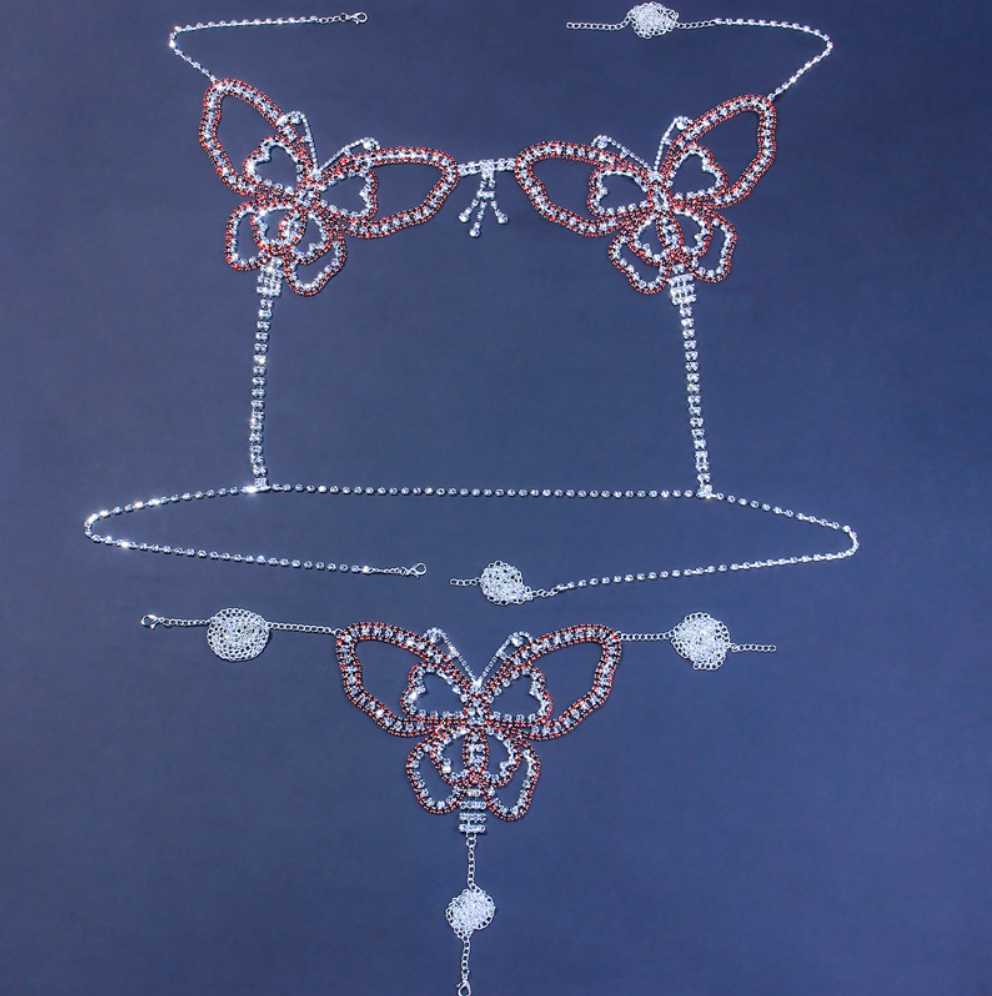 Clataly Vlinder taille ketting riem parel hanger taille ketting brief