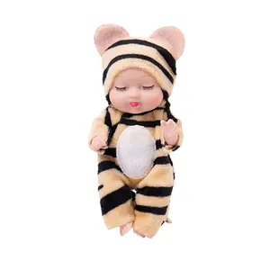 Boneka Silikon Reborn Bayi Boneka Bayi Baru Lahir Realistis Mini Menghilangkan Stres Seluruh Tubuh untuk Orang Dewasa Buatan Tangan