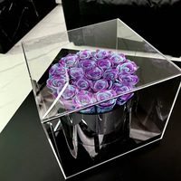 Cadeau Saint-Valentin 2024 En Gros Véritable Rose Naturelle Éternelle Préservée en Boîte pour Femme