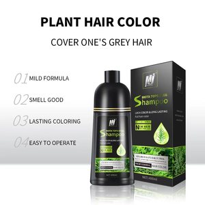 Shampoo colorant capillaire noir rapide 400 ml, colorant noir naturel, biologique pour hommes, produits <span class=keywords><strong>de</strong></span> coloration capillaire pour couvrir les cheveux gris et blancs - Product Image 2