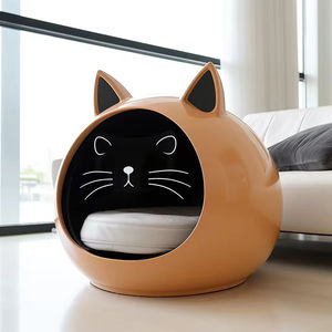 3D Printed Integrated Cat <b>Bed</b> Furniture Modern Indoor Waterproof Pet House Kennel with Cozy Cat <b>Nest</b> Wood Plastic Zipper Closure - Product Image 2