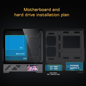 Boîtier <span class=keywords><strong>ATX</strong></span> Lovingcool Vente en Gros, Moniteur LCD de 5,5 Pouces, Prend en Charge <span class=keywords><strong>ATX</strong></span> vers ITX, <span class=keywords><strong>Grand</strong></span> Intérieur, Compatible AIO 360 mm, Prix Fournisseur de Gros - Product Image 4
