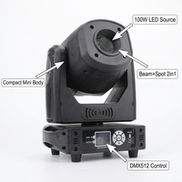 Mini projecteur LED 100W 2-en-1 à tête mobile pour DJ, KTV, événements, éclairage de scène DMX512 AC100-240V