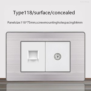 Enchufe y toma de corriente avanzados de la serie 118 para electrodomésticos de acero inoxidable, TV, LAN, satélite y ordenador - Product Image 5