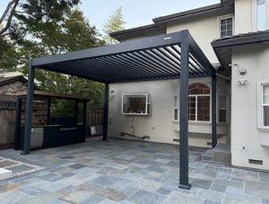 Pergola fixe en aluminium magique, imperméable, écologique, pavillon extérieur, structure durable <span class=keywords><strong>pour</strong></span> jardin, patio, balcon - Product Image 1