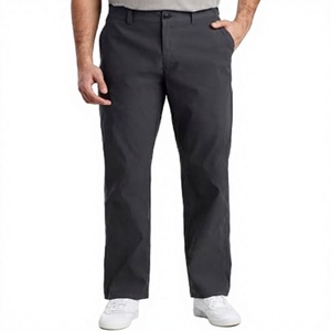 Custom High Quality Men's Casual Golf Pants Mid Waist Regular <b>Trousers</b> Lightweight Breathable Straight Button Closure <b>Light</b> - Product Image 1