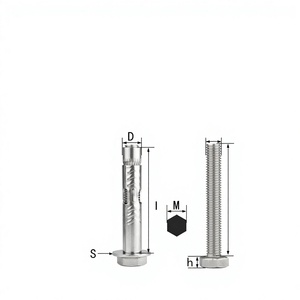 Vis et boulon d'expansion en fer galvanisé à tête hexagonale fraisée, antidéflagrant, norme nationale métrique - Product Image 5
