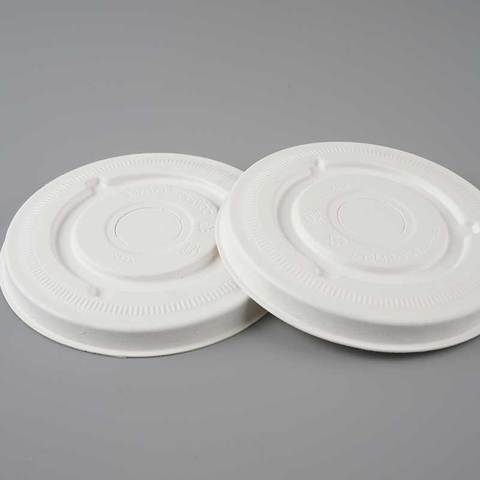 10 Oz Biodegradable Take Away Paper Cup Lid Plug 80mm Disposable Coffee Cups Dome Lids