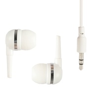 Earbud in-ear earphone sekali pakai, headphone murah, earbud harga rendah, Headset penerbangan berkabel