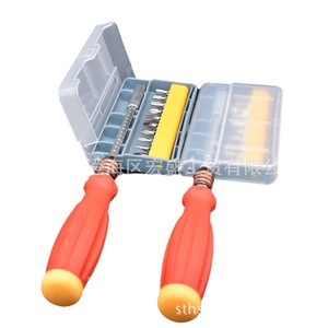 Juego de destornilladores Stou 12 en 1 con puntas para herramientas de reparación del hogar y automotrices, mango de plástico, 37x23x7,5 cm - Product Image 1