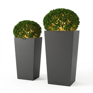 Jardinière en acier Corten de qualité supérieure, robuste, résistante aux intempéries, pour la décoration paysagère publique des rues - Product Image 5