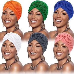 Vente en gros de bonnets chimio ethniques africains musulmans pour femmes, couvre-chef, foulard pour cheveux, turban noué extensible, bonnets de nuit, bonnets d'extérieur - Product Image 2