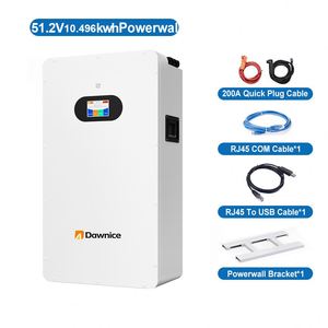 Dawnice ชุดแบตเตอรี่ลิเธียมติดผนังพลังงานแสงอาทิตย์51.2โวลต์300Ah 15Kwh ระบบเก็บพลังงานที่บ้าน200Ah ก้อนแบตเตอรี่ LiFePO4 51.2โวลต์ - Product Image 4