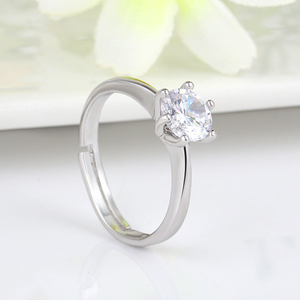 Anillo de Boda Clásico 2026 con Engaste de Seis Garras, de Cobre Ecológico con Zirconio Grabado, Anillo de Compromiso Eterno - Product Image 3