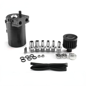 Kit de lata de captura de aceite universal depósito tanque deflectado con filtro de ventilación lata de captura de aceite aluminio deflectado - Product Image 2
