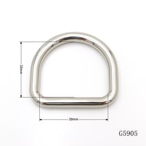 Matériel de sac en or mat haut de gamme anneau en D fort en alliage de zinc 38mm <span class=keywords><strong>boucle</strong></span> en D en métal pour sangle de cerclage - Product Image 4