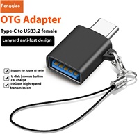 OTG Type-C USB 3.2 Convertisseur Adaptateur Nouvel État Chargeur pour Tablette Téléphone U Disque Dur Anti-Perte Longe DC Écouteur