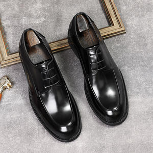 Chaussures Oxford pour hommes en cuir véritable, fabriquées à la main, de style italien, luxueuses, pour les tenues de cérémonie et le bureau - Product Image 1