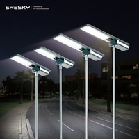 Farolas Solares SRESKY de 60w 80w 100w 120w 150w, Iluminación Solar para Exteriores Impermeable, Farola Solar Todo en Uno de China