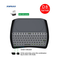 Mini Teclado Inalámbrico USB 2.4G con Panel Táctil, Control Remoto con Mouse Aéreo