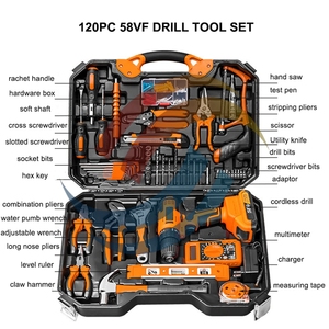 Kit d'outils à main sans fil Meracly pour réparation électrique, ensemble de boîte à outils combinée avec clé, personnalisable OEM SC-LXF108L006 - Product Image 6