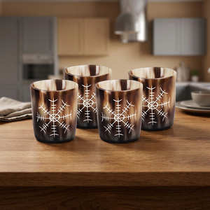 Taza de cuerno natural premium para beber, taza vikinga medieval grabada, artículos de bebida de cuerno hechos a mano, proveedor a precio competitivo - Product Image 3