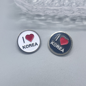 دبابيس شارة مخصصة في بلدان مخصصة I Love Korea دبوس مينا مستدير دبابيس شخصية - Product Image 6