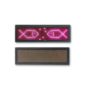 Insigne nominatif à LED avec défilement électronique Insigne numérique pour écran à LED avec texte en cours d'exécution Insigne nominatif à LED rechargeable par USB avec broche et aimant