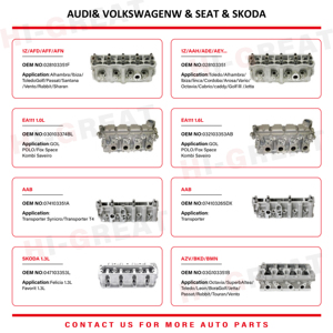 Cabeza de Cilindro de Gasolina Turbo 1.8T 20V 06A103351G 06A103351J ACHW370 <span class=keywords><strong>AMB</strong></span> BFB para VW Golf Passat Beetle Audi A4 A6 Skoda Octavia - Product Image 3