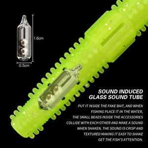 2024 nuevo material flotante TPR palo <span class=keywords><strong>gusano</strong></span> vidrio sonajero tubo interior cebo suave Señuelos de Pesca cebos de pesca - Product Image 3