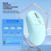 M281 Mouse Gaming Ergonomis 2.4G BT Dual-Mode Nirkabel Orientasi Tangan Kanan Optik Isi Ulang Koneksi USB Type-C Plastik