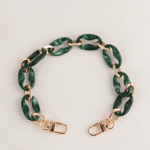 Cadena <span class=keywords><strong>de</strong></span> eslabones <span class=keywords><strong>de</strong></span> resina acrílica, correa corta para teléfono <span class=keywords><strong>de</strong></span> muñeca, correas <span class=keywords><strong>de</strong></span> metal para bolsos con cierres para decoración y reemplazo <span class=keywords><strong>de</strong></span> bolsos DIY - Product Image 6